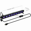 UV LED Bar with 9LEDx3W BlackLight, Metallic Black  1