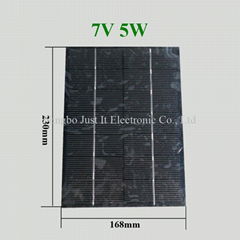 7V 720mA 5W 168x230mm Custom PET Solar Panel