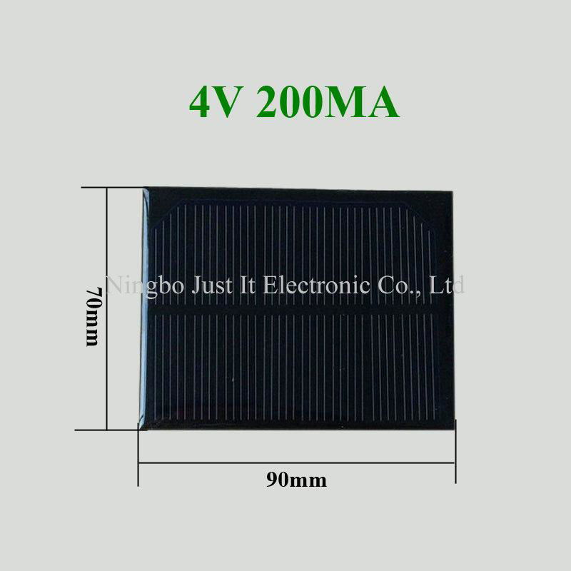 4V 200mA 0.8W 90x70mm Epoxy Resin Solar Cell