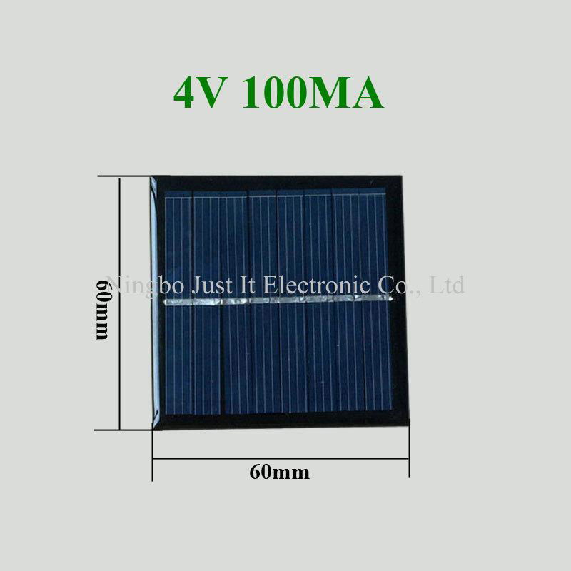 4V 100mA 0.4W 60x60mm Epoxy Mini Solar Panel