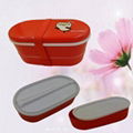 KHY025 double-layer plastic  lunch box 1