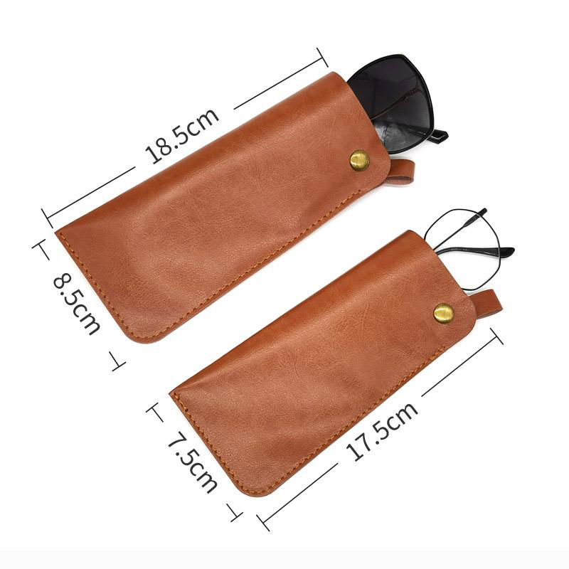 soft fashion glasses pouches pu bag nearsighted glasses leather custom eyewear p 2