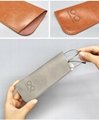 soft pink pu leather case thin glasses travel sleeve pouches sunglass holder