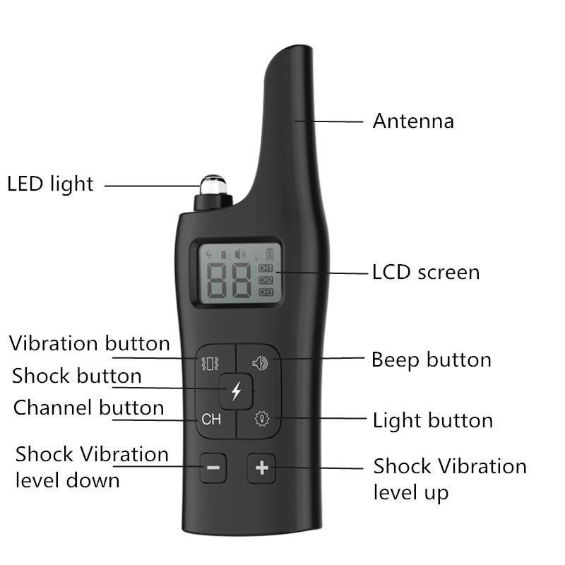 800m remote control stop bark training collar 4