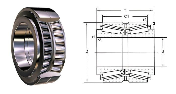 XAA32018X/Y32018X Tapered roller bearing 90x140x32mm 5
