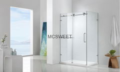 L-shape Shower Enclosure Big Roller