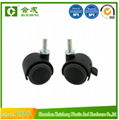 1 inch 30mm threaded stem PU swivel castors 3