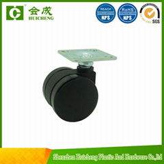 40mm 1.5 inch plate PU swivel wheels