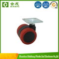 40mm 1.5 inch plate PU swivel wheels 3