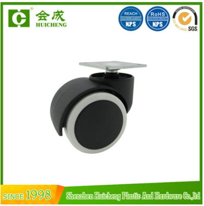 50mm 2 inch plate PU furniture caster wheels manufacturers