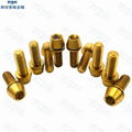 4 Pcs M5x16 Titanium Golden color Screw Allen Hex Tapered Socket Cap Head Ti Bol 5