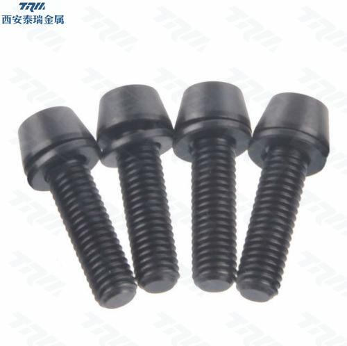 4Pcs Ti Motor Bike M6X18 Titanium Seatpost Hex Tapered Head Bolts Screw+Washer . 2