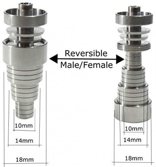 Universal Domeless Titanium Nail 10/14/18mm Male and Female Adjustable  3