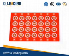 2layer rigid PCB with red soldermask and