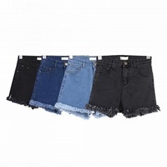Factory OEM ladies denim jeans shorts