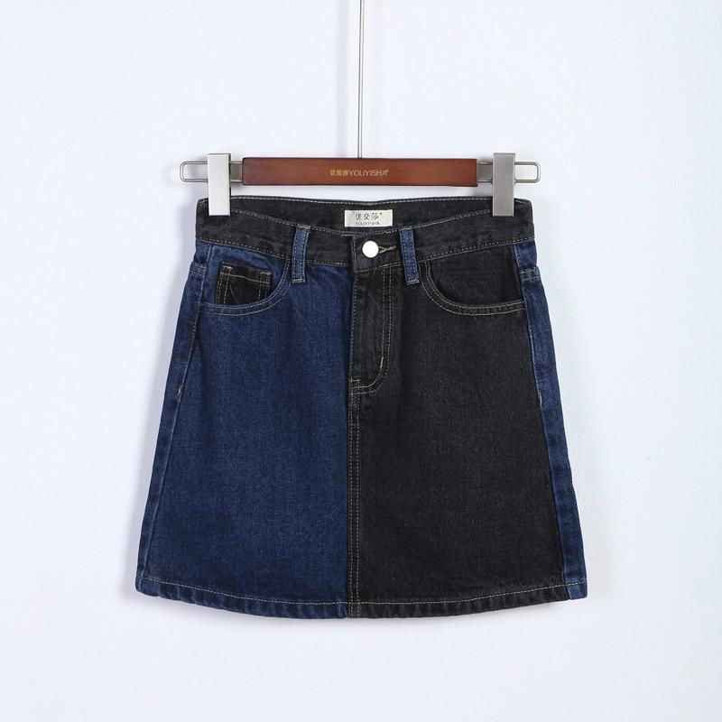 Manufacturing denim jeans skirts