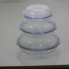 high quality heat resistant borosilicate glass food container 340ml 540ml 750ml 