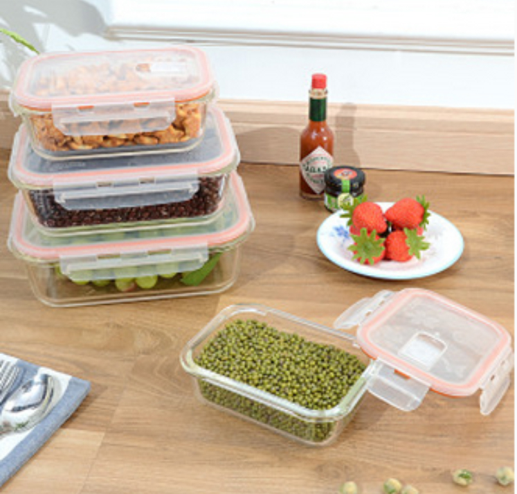 High Quality Borosilicate Glass Square Storage Food Container With PP Cover Gordon (China