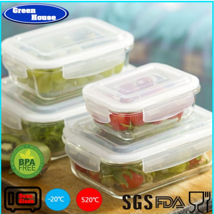 Specifications Food Storage Container Box Glass 1,Material:high borosilicate gla
