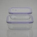 high borosilicate transparent glass food container with lids  1