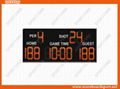 Red Digital LED Electronic Basketball Scoreboard Timer with Wireless RF Console 1