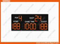 Red Digital LED Electronic Basketball Scoreboard Timer with Wireless RF Console