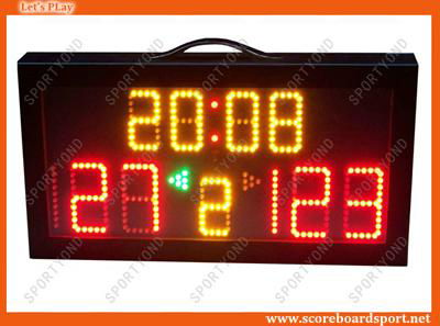 Electronic Portable Basketball Scoreboard with LED Time Display