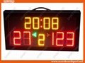 Electronic Portable Basketball Scoreboard with LED Time Display