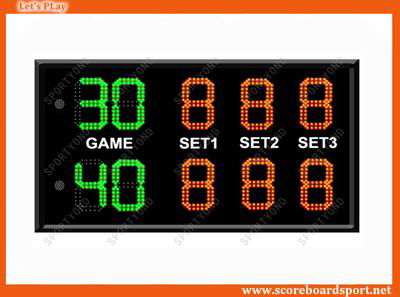 Wireless LED Electronic Tennis Scoreboard with Game Score Display