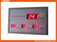 LED Electronic Countdown Timer with Digital Days Display