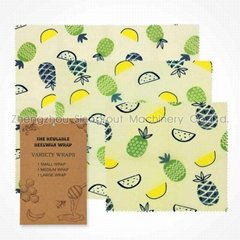 Rich design for reusable beeswax wrap for food storage