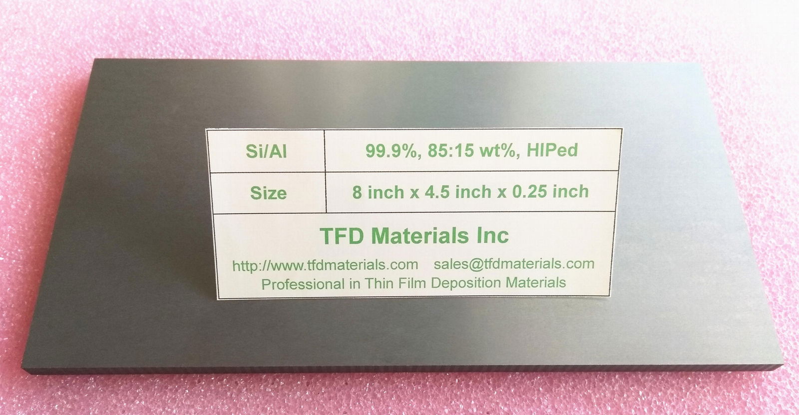 Silicon Aluminum Si/Al sputtering target