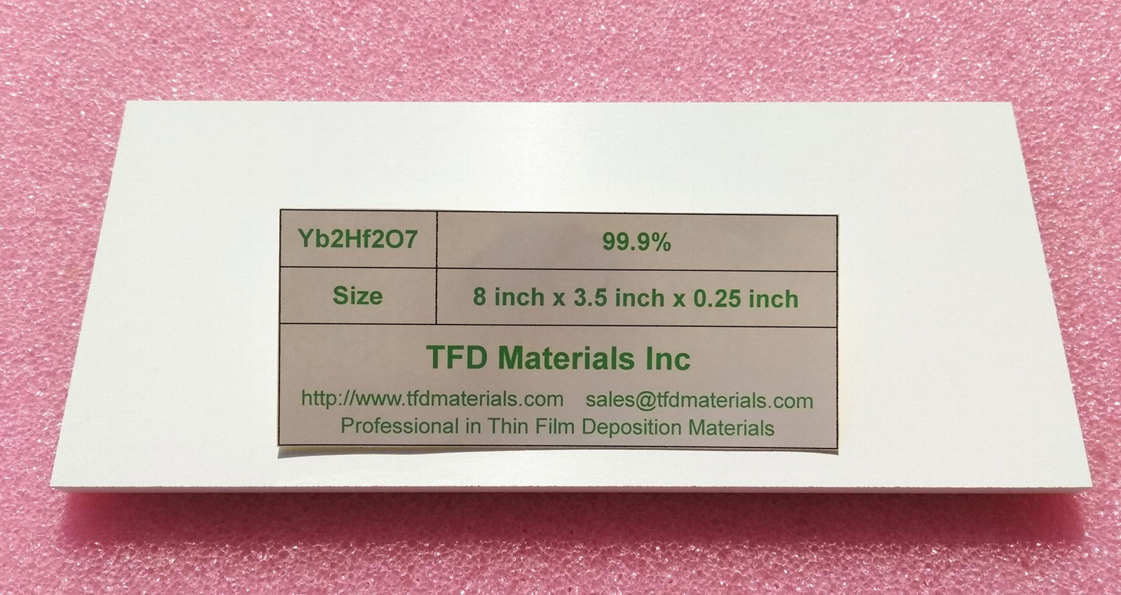 HfO2/Yb2O3, Yb6HfO11, Yb2Hf2O7 target