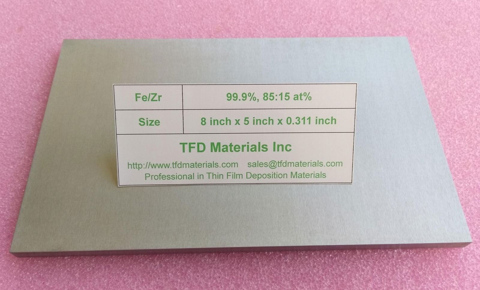 Iron Zirconium Fe/Zr target