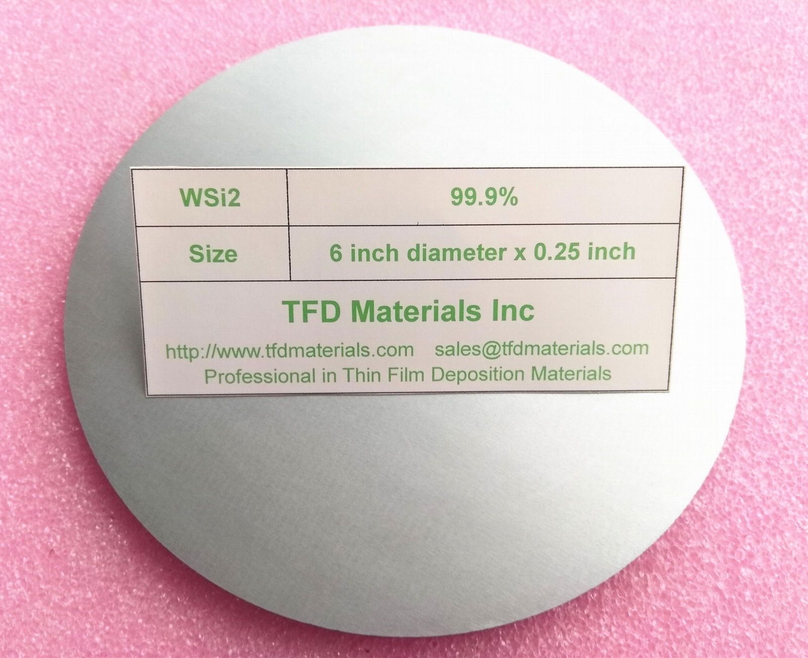Tungsten silicide WSi2 target 2