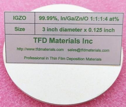 Indium Gallium Zinc Oxide IGZO target