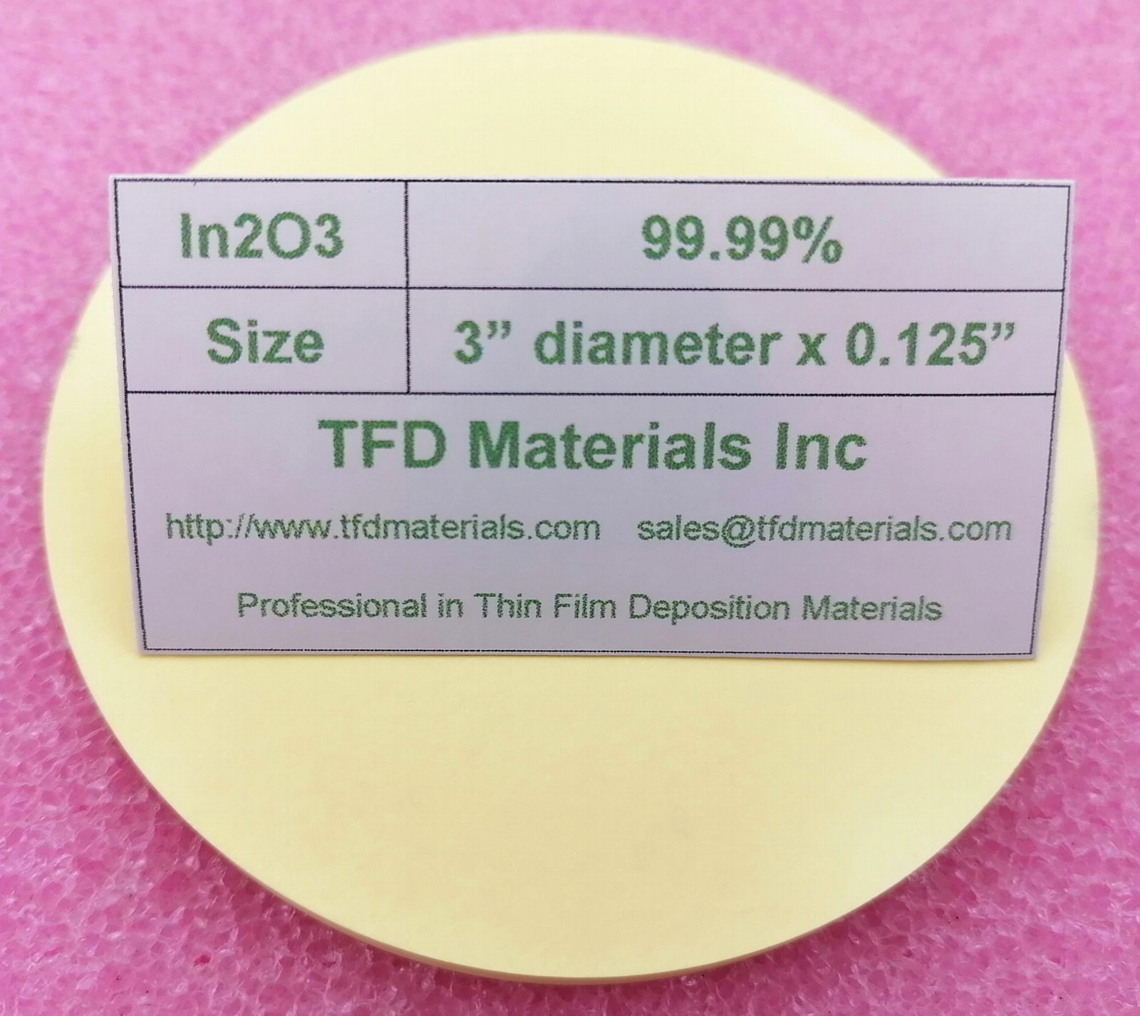 Indium Oxide In2O3 target