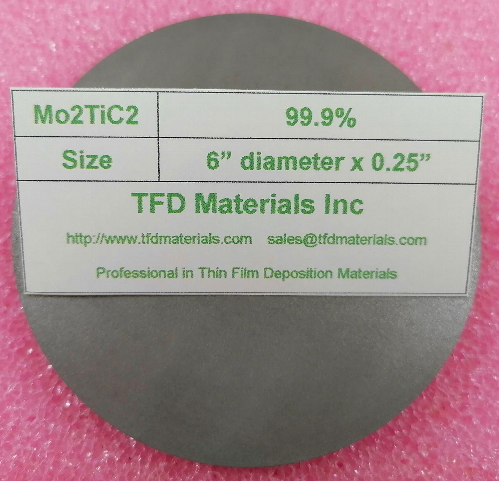 Molybdenum Titanium Carbide Mo2TiC2 target