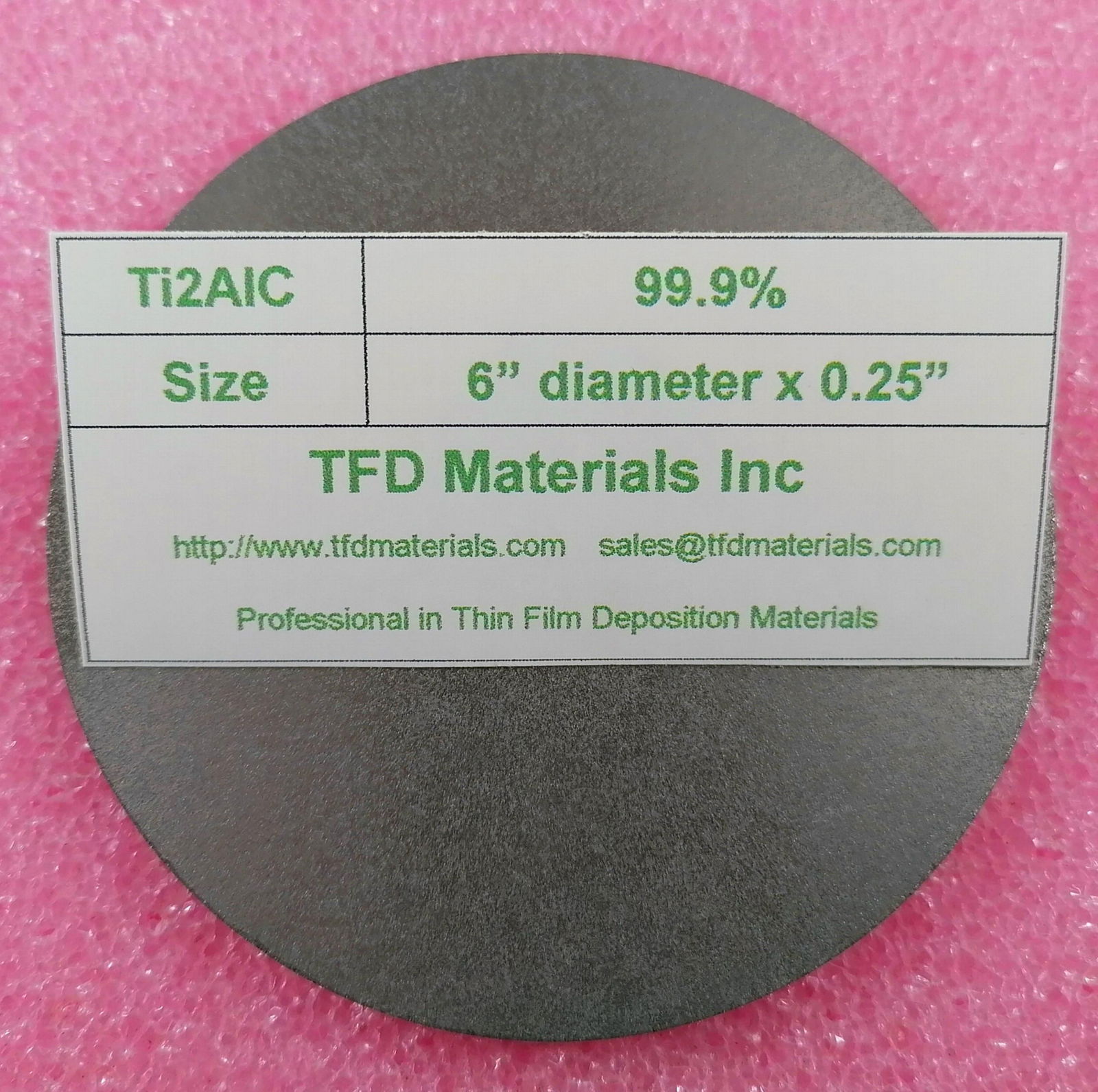 Titanium Aluminum Carbide Ti3AlC2, Ti3AlC2 target