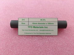 Zirconium Carbide ZrC target, rod