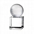 Medium Crystal Golf Ball On Base 1