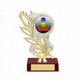 Sales Award Silver/Gold 2" Holder, Strawberry Base 1