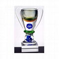 Coloured Glass Azzurra Trophy Cup 1