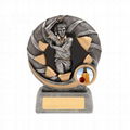 Bursting Cricket Bowler Resin Trophy