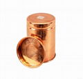 Copper Plain Glass ring no. 1 with Lid