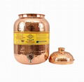 Copper Hammered Joint Free Water Pot 8.0 Ltr 2
