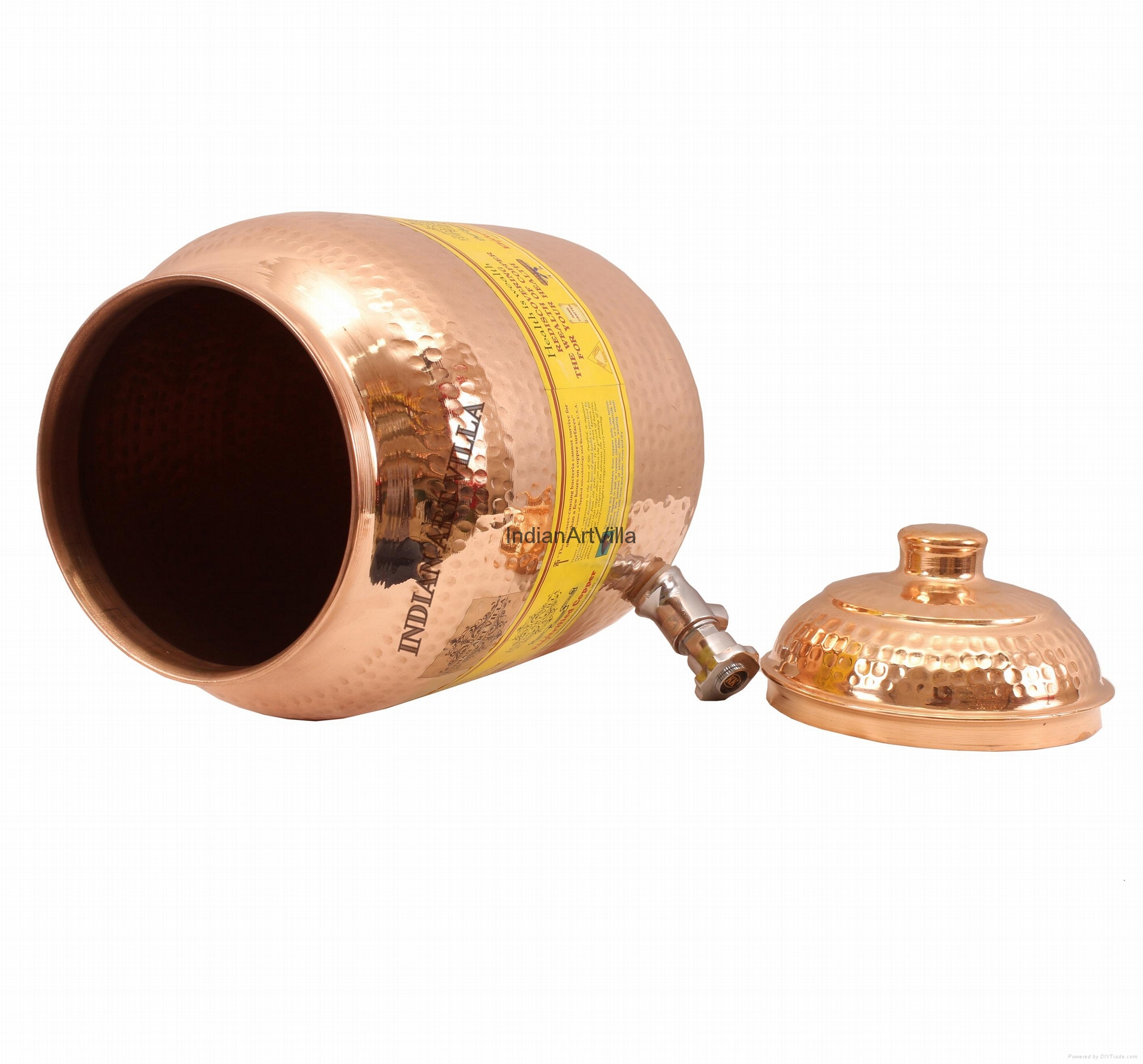 Copper Hammered Joint Free Water Pot 8.0 Ltr IAVCC11168 Indian
