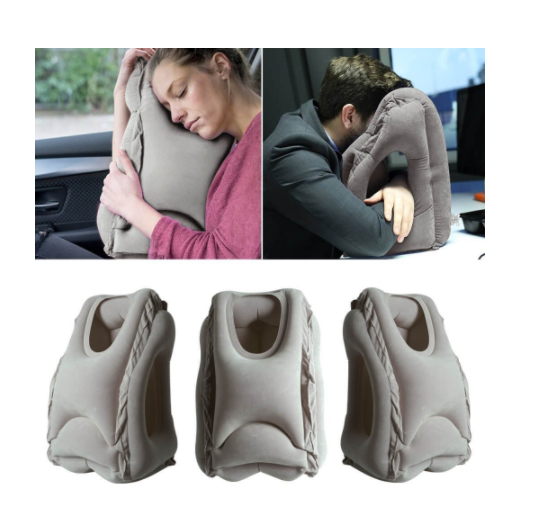 Inflatable Travel Pillow for Neck and Comfortable Sleep in Airplane Car Train 5