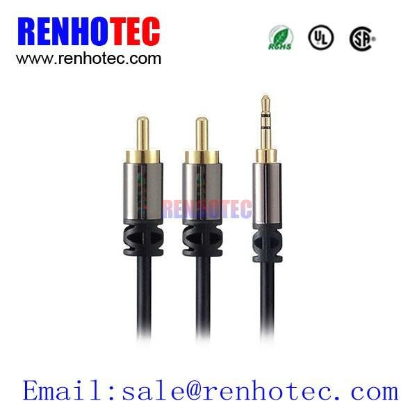 High Quality Y Type RCA Audio Cable Splitter 2