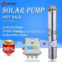 mini solar submersible water pump solar powered deep well pump for sale dc solar